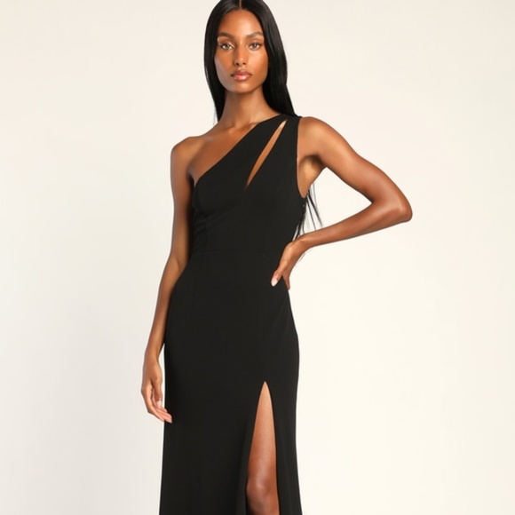 Lulus Enchanted Energy Black One-shoulder Maxi Dress - Size S - Picture 1 of 1